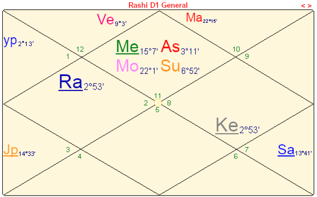 a north indian birth chart